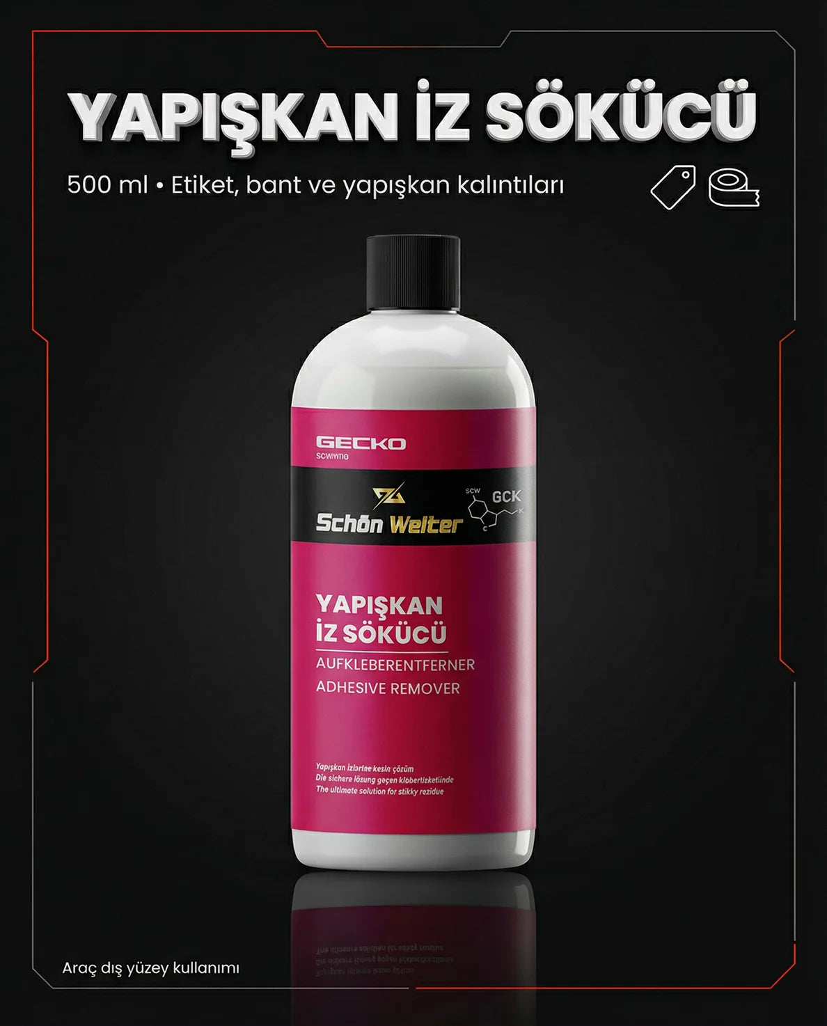 Schön Weiter Fahrzeug-Auto-Klebeetiketten-Spurenentferner-Spray, 500 ml (Gecko)