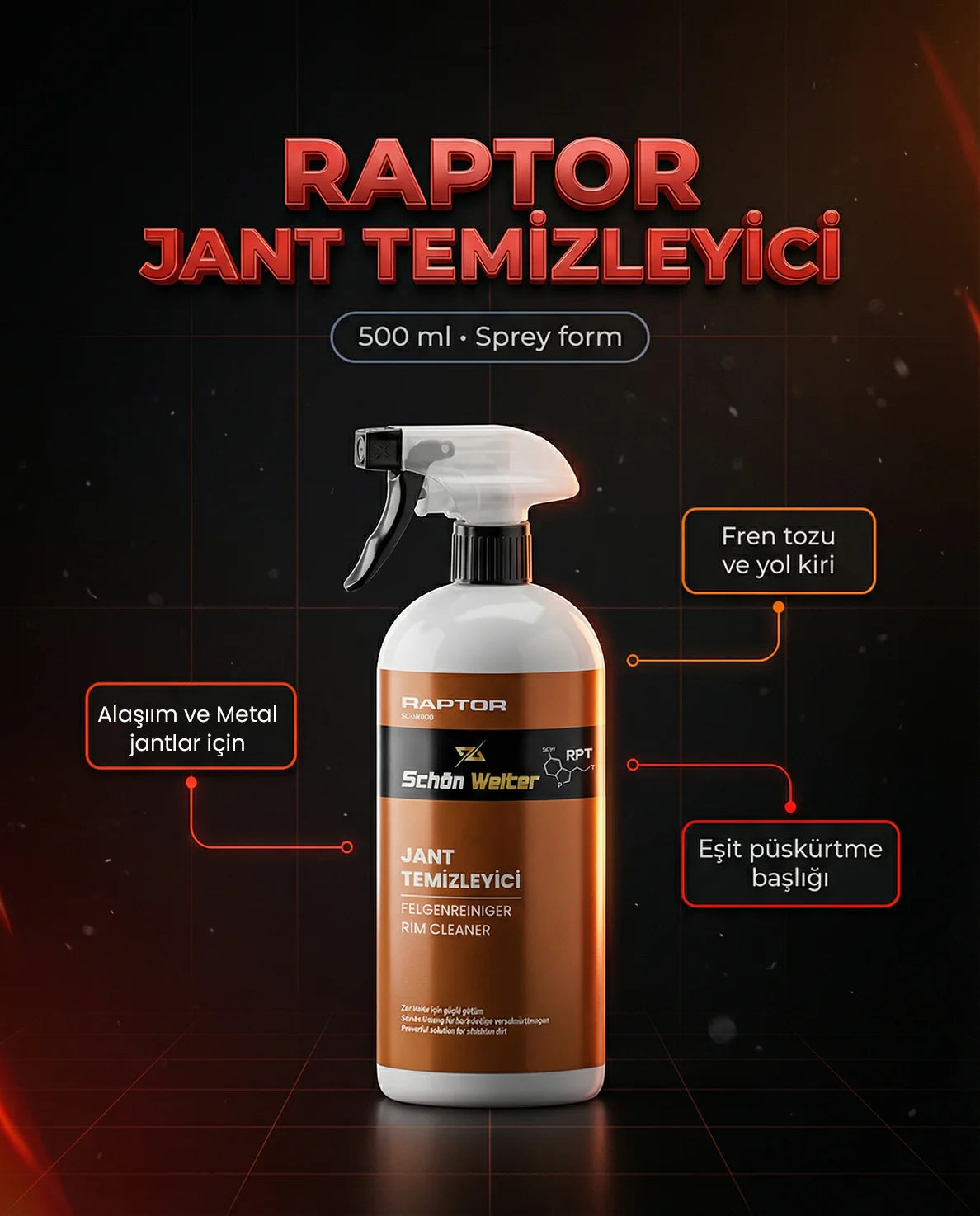 Schön Weiter Fahrzeug Auto Felgenreiniger Spray 500ml (Raptor)