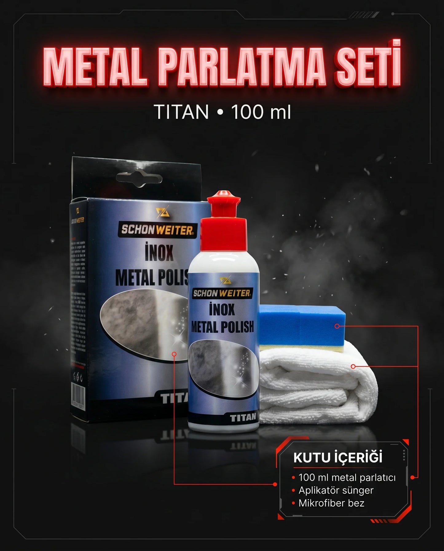 Schön Weiter Fahrzeug Auto Metall Polierset 100 ml (TITAN)