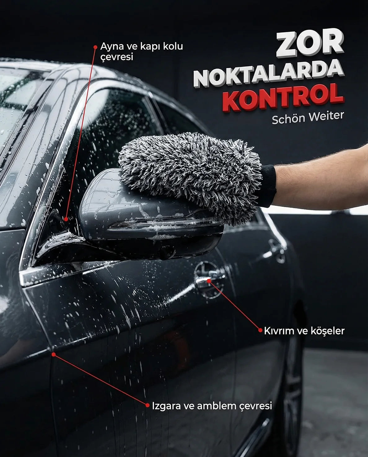 Schön weiter Plüsch-Autowaschhandschuh für Fahrzeuge