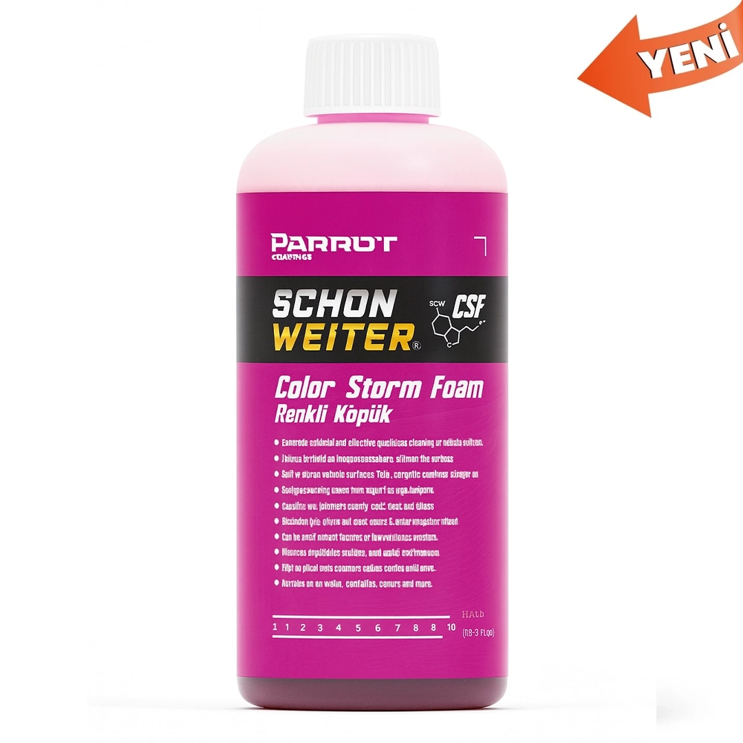 Rosafarbenes, schaumpoliertes Autoshampoo 500 ml (CSF) - Schön Weiter