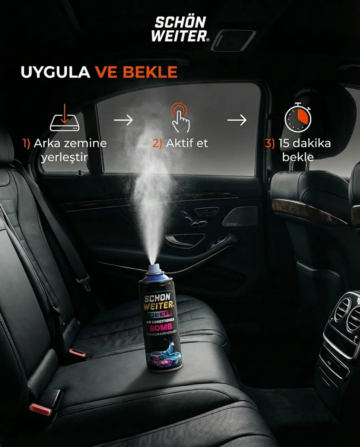 Schön Weiter Premium Fahrzeug-Auto-Klimaanlagen-Desinfektionsmittel und Klimaanlagen-Bombe, blaues Aerosol-Spray, 150 ml
