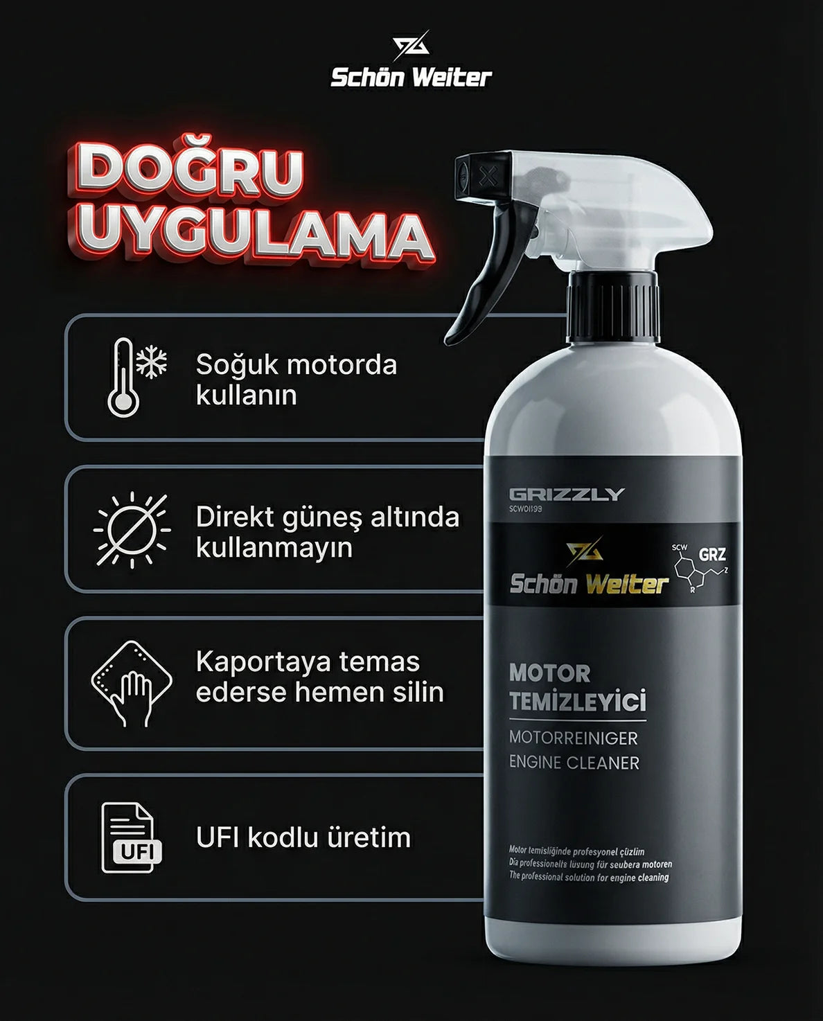 Schön Weiter Fahrzeug-Auto-Motor-Reinigungsspray 500 ml (Grizzly)