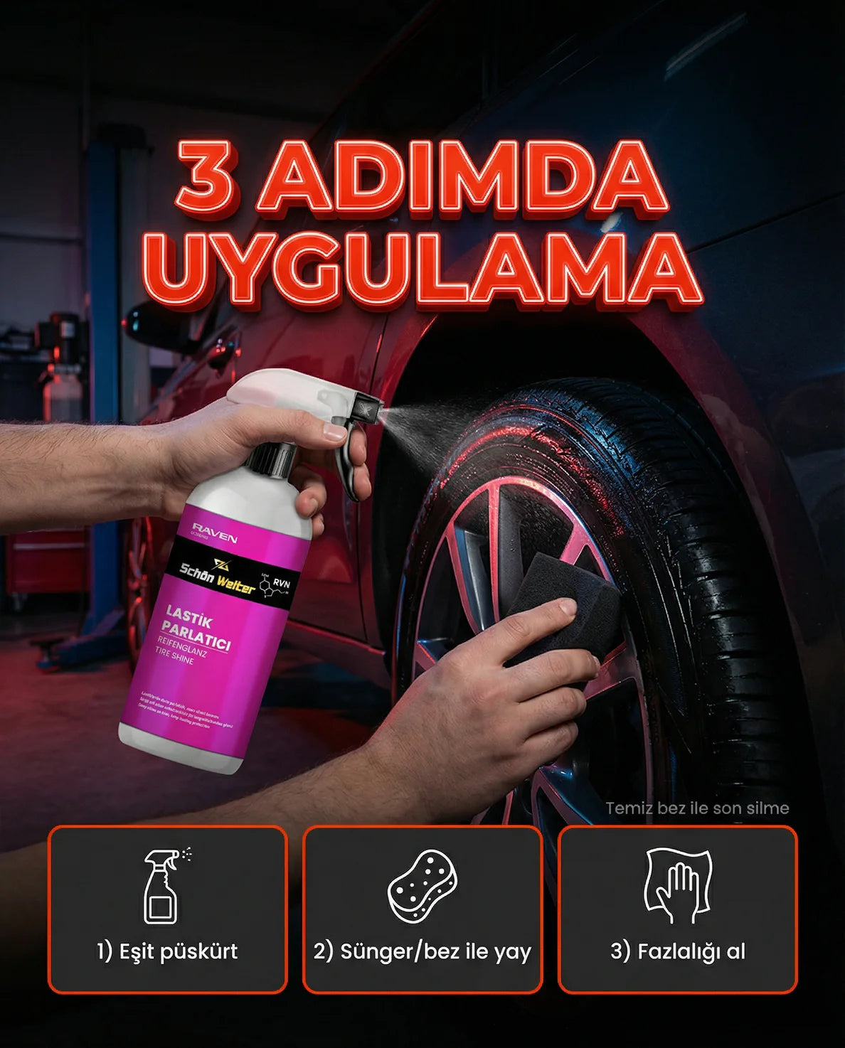 Schön Weiter Fahrzeug-Autoreifen-Glanzspray 500 ml (Raven)