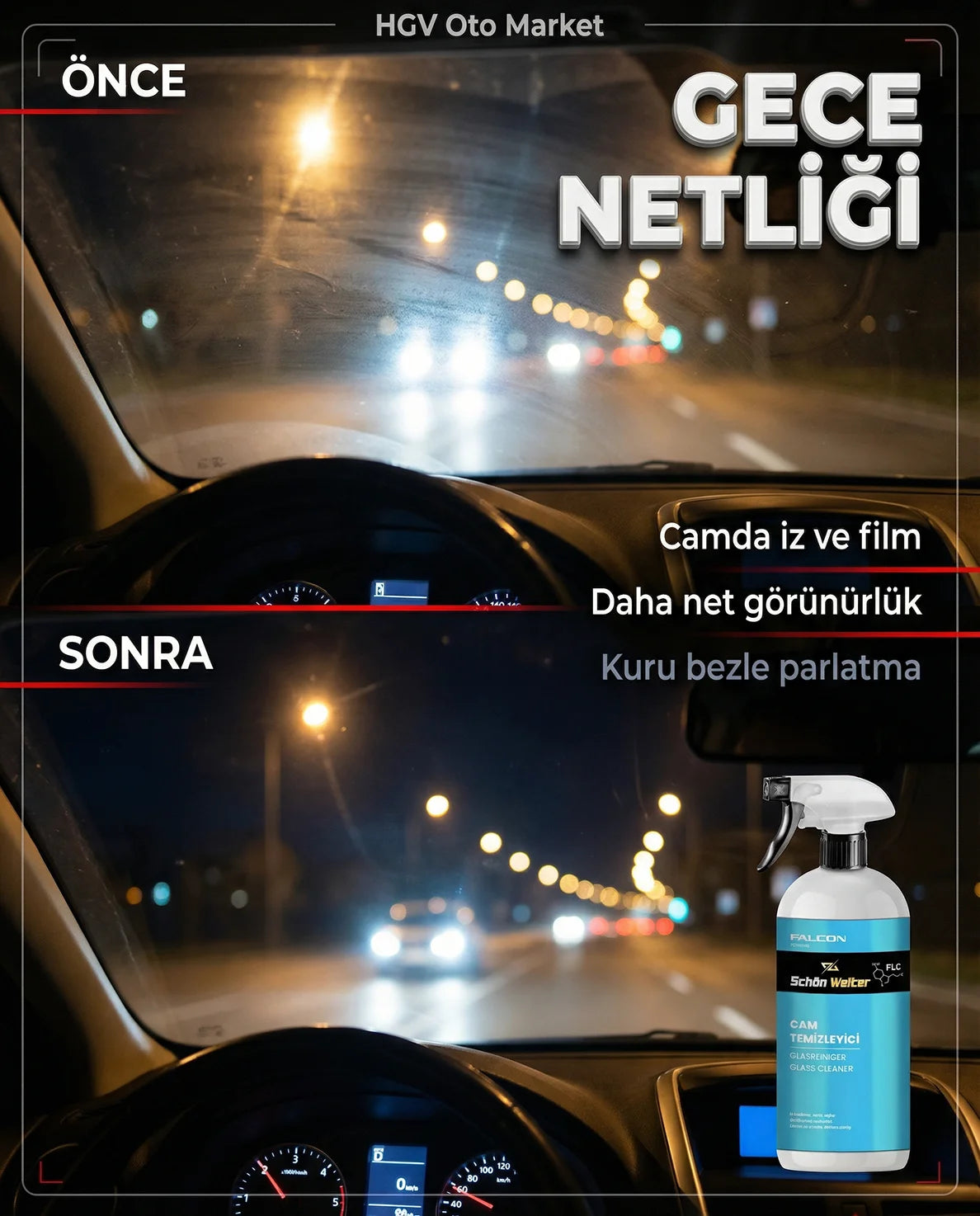 Schön Weiter Auto-Glasreiniger-Spray 500 ml (Falcon)