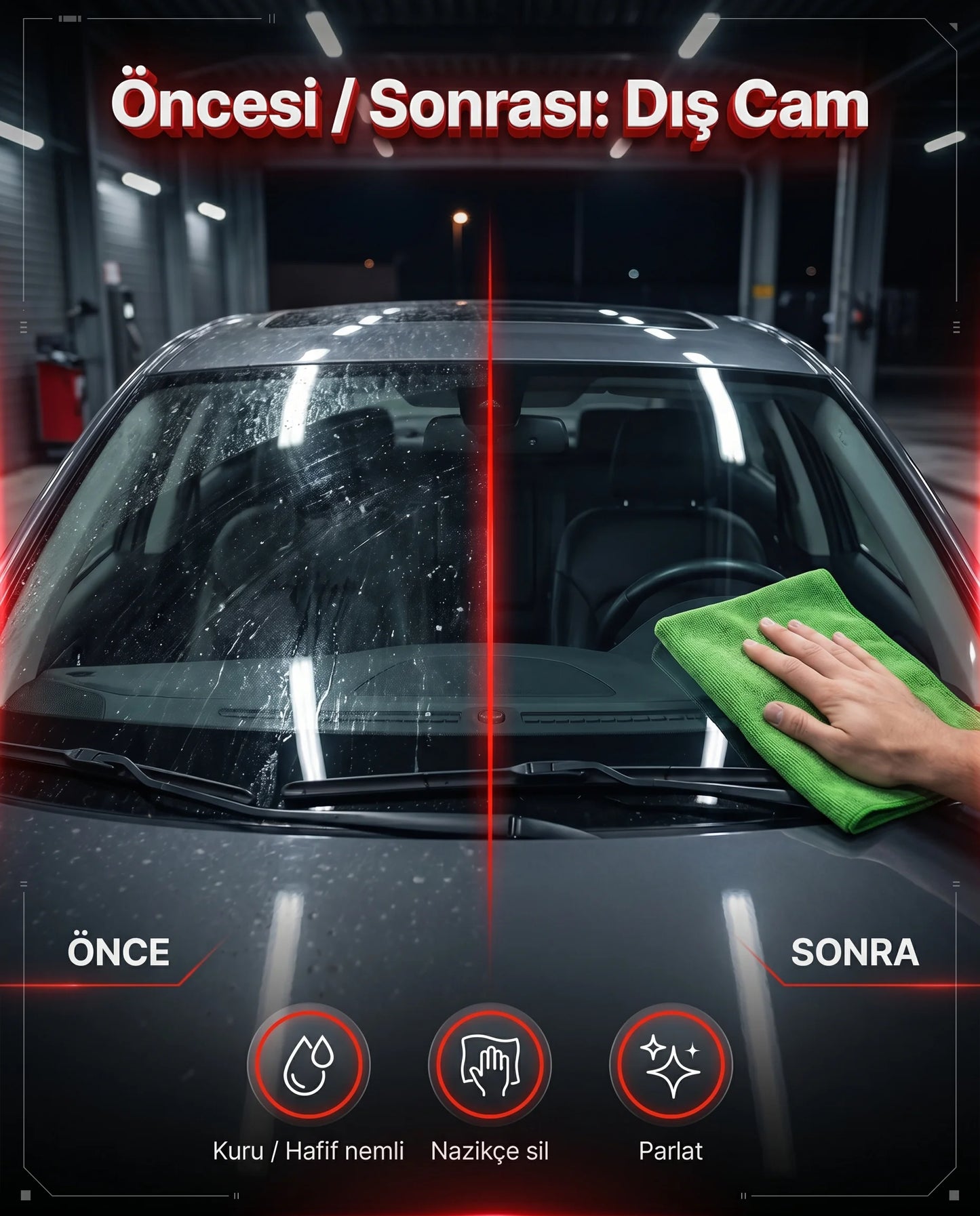 Schön Weiter Auto Autoglas-Reinigungstuch | Glashandtuch 40x40 cm Grün