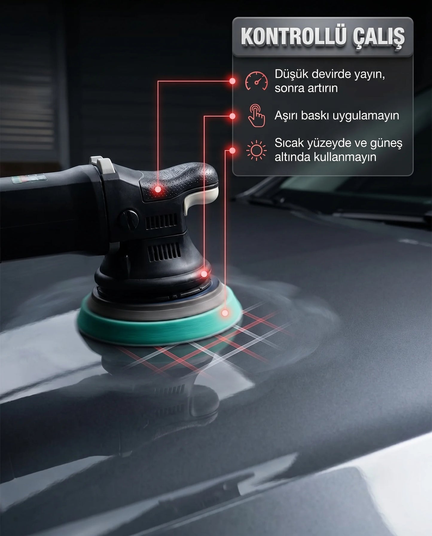 Schön Weiter Vehicle Auto Orbital Thick – Heavy Cut Scratch Remover Paste Polierschwamm Grün 5 Zoll – 128 mm