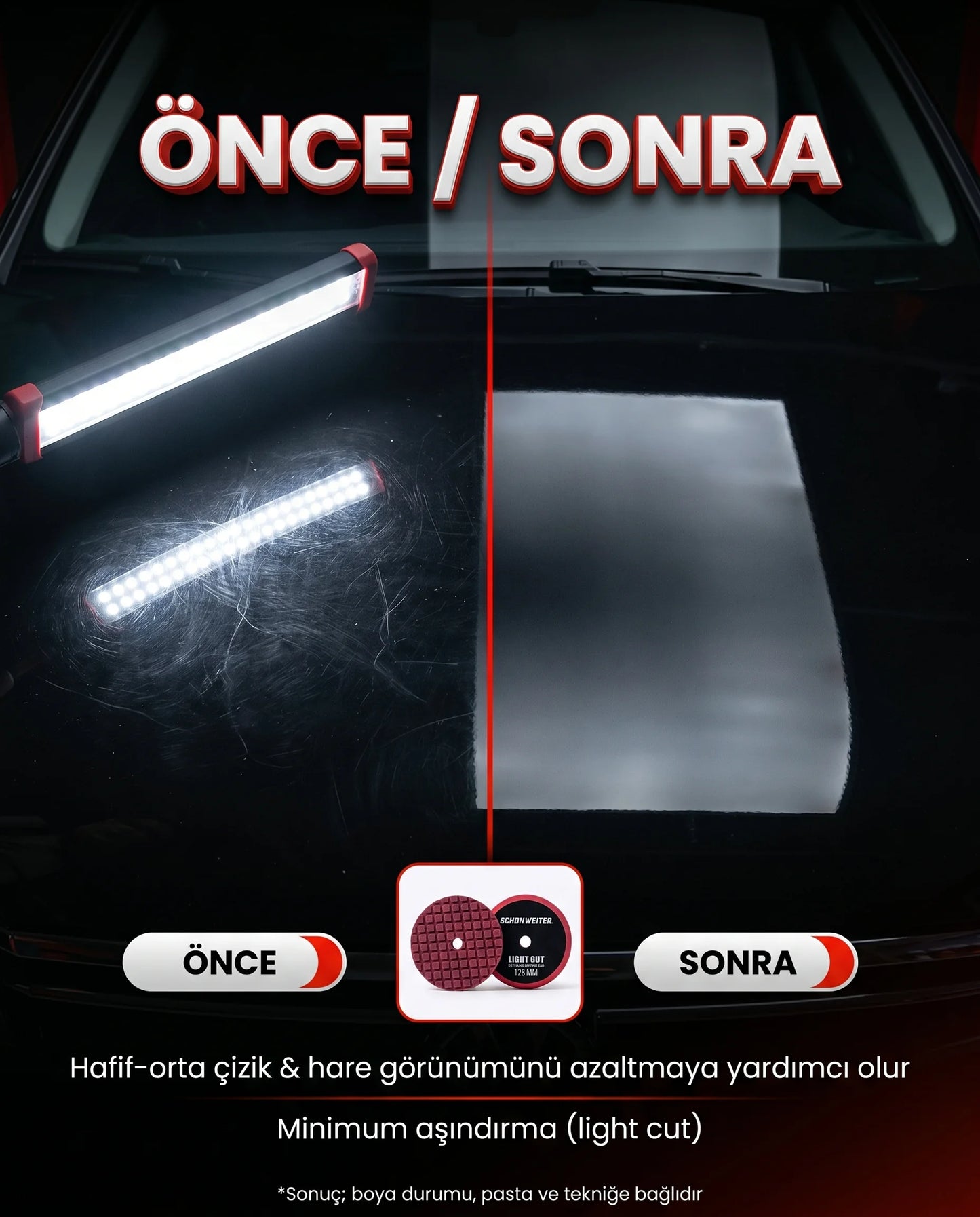 Schön Weiter Vehicle Auto Orbital Fine – Light Cut Scratch Remover Paste Polierschwamm Claret Red 5 Zoll – 128 mm
