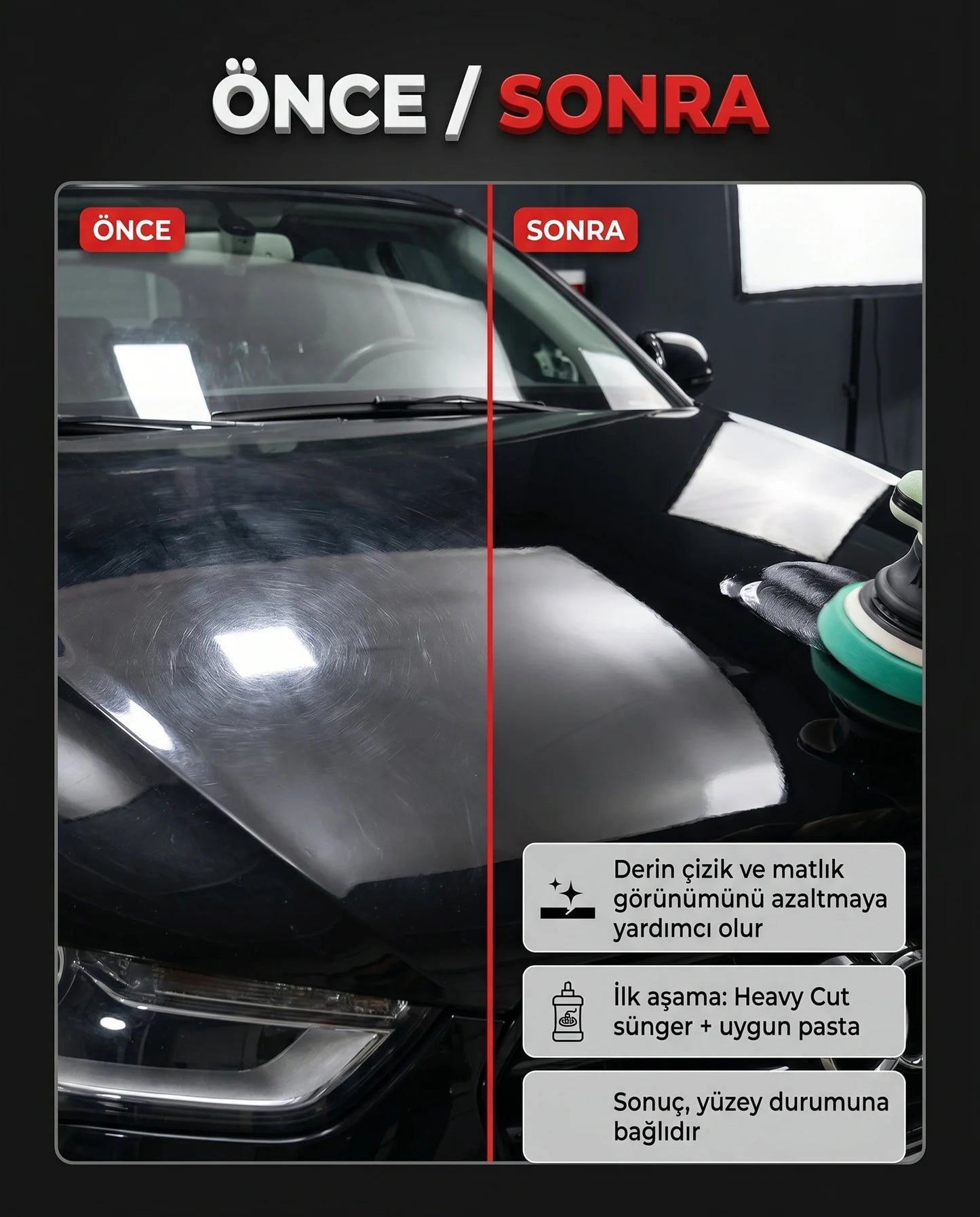 Schön Weiter Vehicle Auto Orbital Thick – Heavy Cut Scratch Remover Paste Polierschwamm Grün 5 Zoll – 128 mm