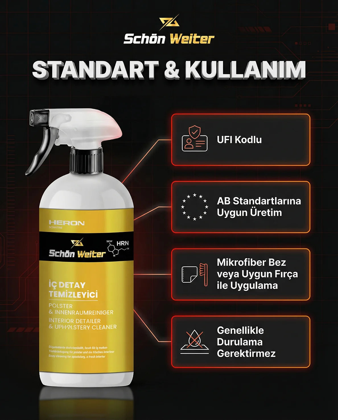 Schön Weiter Fahrzeug Auto Polster Innen Detail Reiniger Spray 500 ml (Heron)