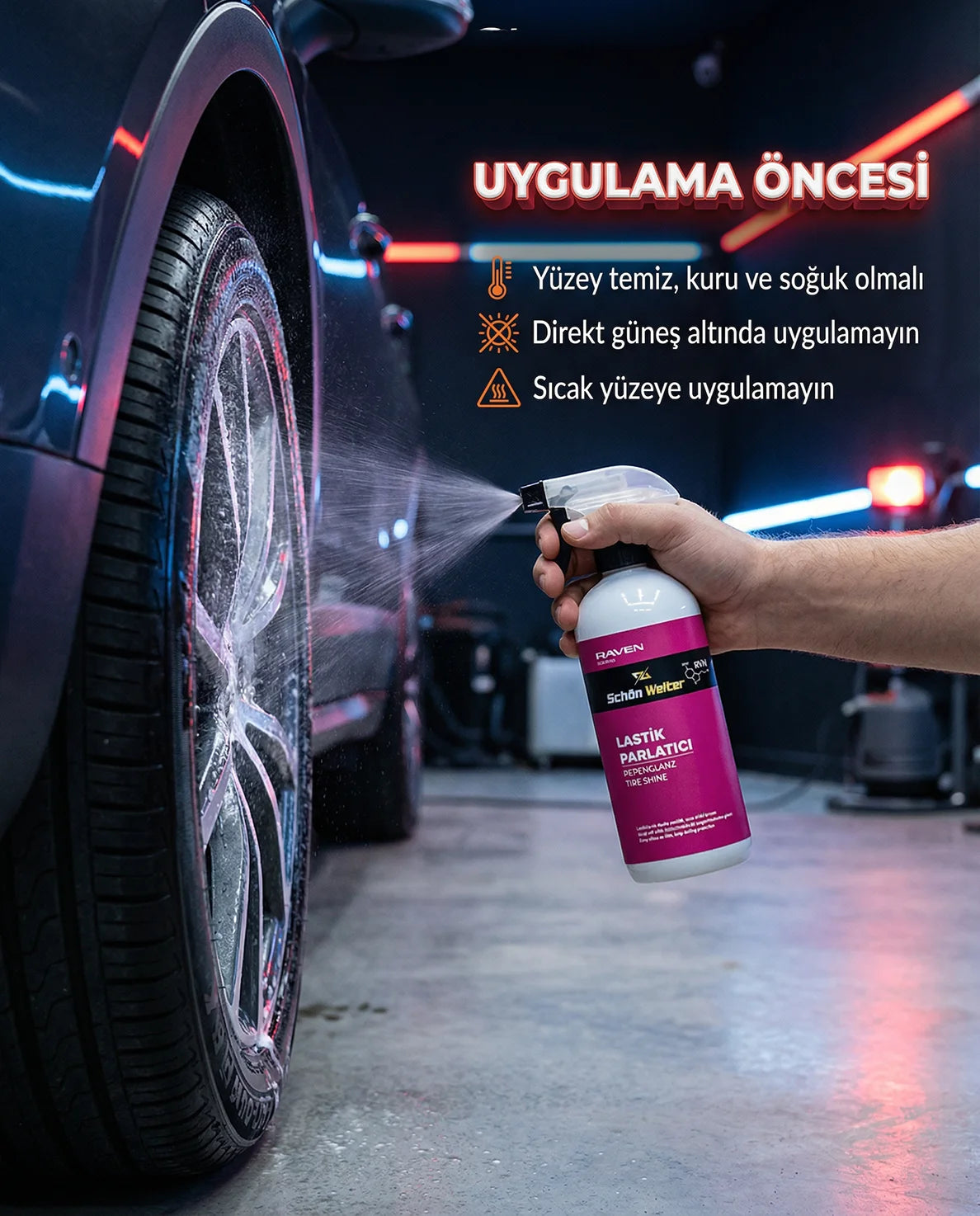 Schön Weiter Fahrzeug-Autoreifen-Glanzspray 500 ml (Raven)