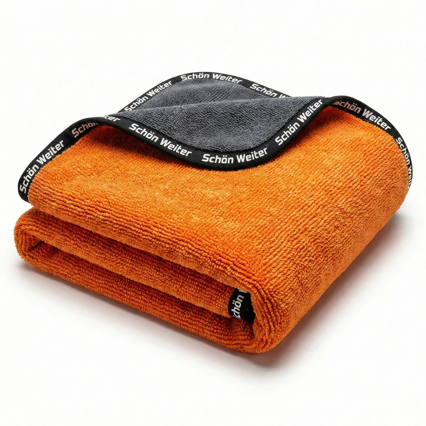 Schön Weiter - Zweifarbiges, professionelles Mikrofaser-Twist-Auto-Trockentuch, 1000 g/m² – 50 x 75 cm