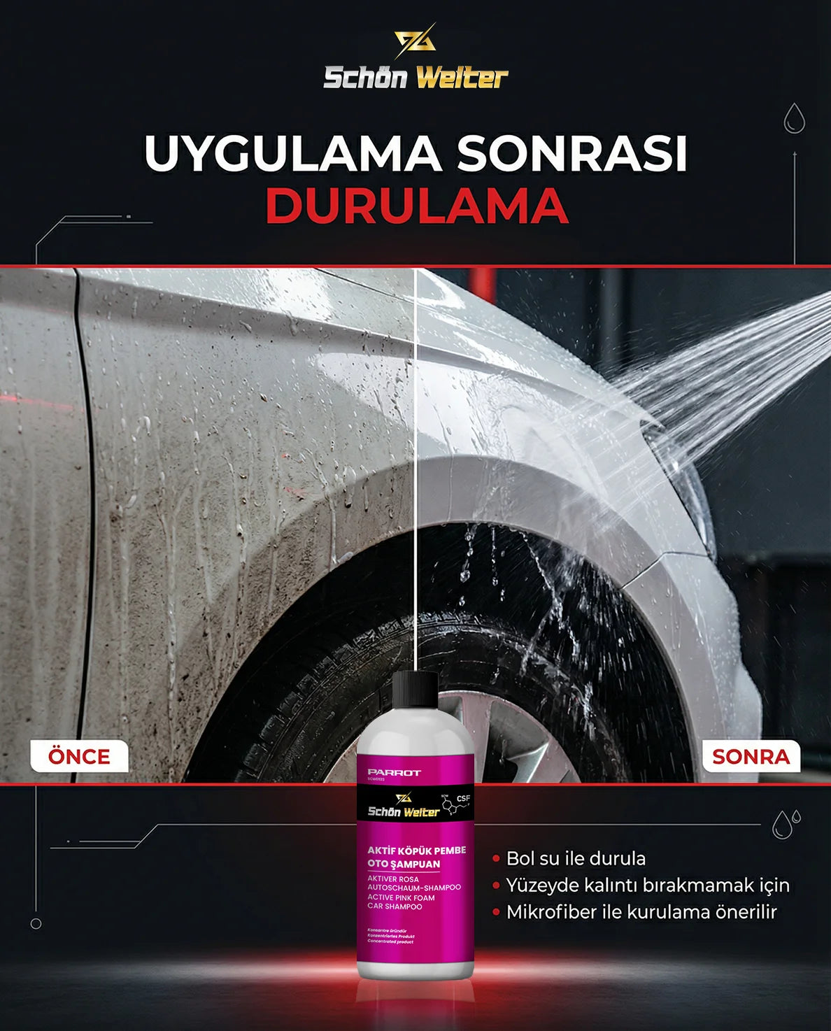 Schön Weiter Vehicle Auto Active Foam Pink Auto Shampoo 500ml (Papagei)
