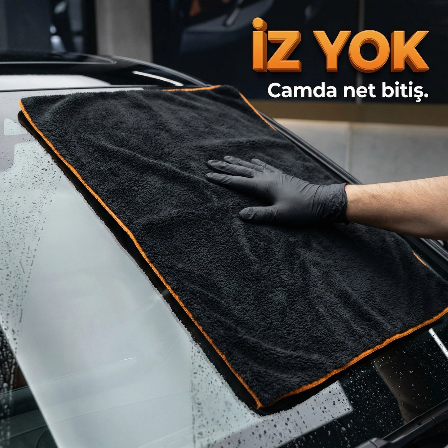 Schön Weiter – Extra saugfähiges Premium-Auto-Trocknungstuch aus gedrehter Mikrofaser (Orange), 1200 g/m² – 50 x 80 cm