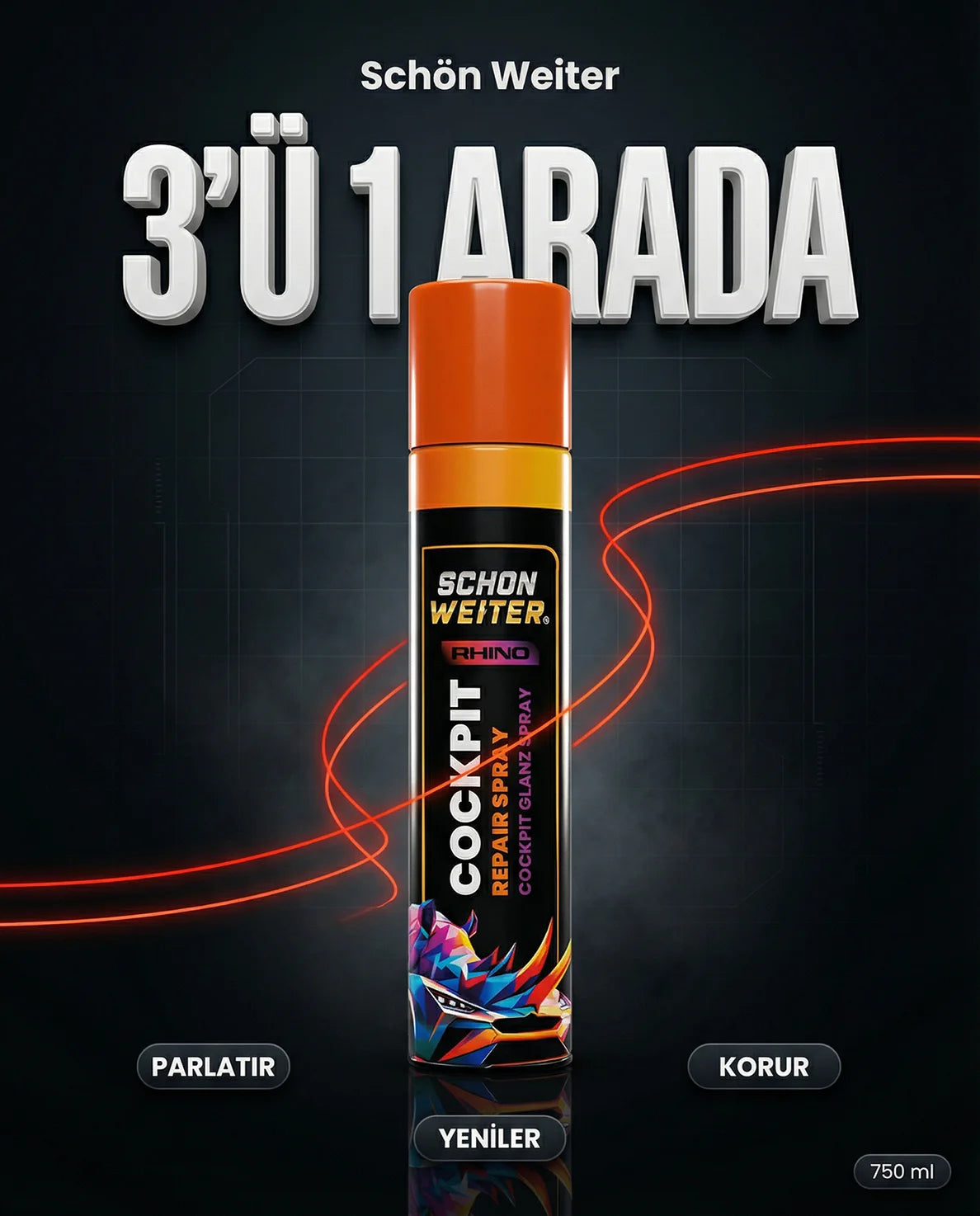 Schön Weiter Fahrzeug Auto Glovebox Shine and Renew Aerosol Spray 750 ml (RHINO)