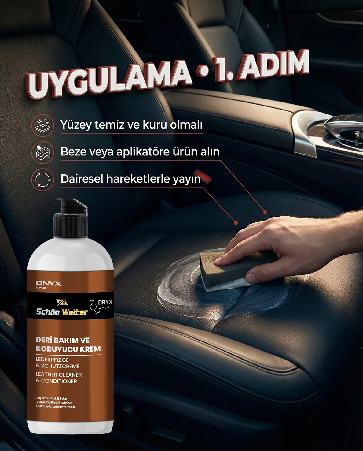 Schön Weiter Fahrzeug-Auto-Lederpflege- und Schutzcreme 500 ml (Onyx)