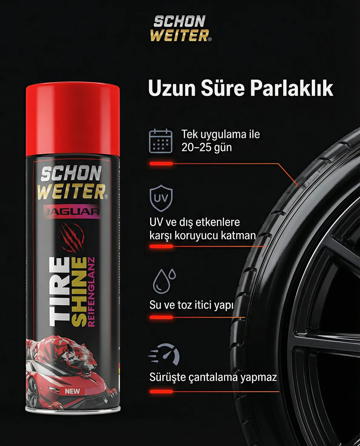 Schön Weiter Fahrzeug Auto Reifen Glanz Aerosol Spray 500 ml (JAGUAR)