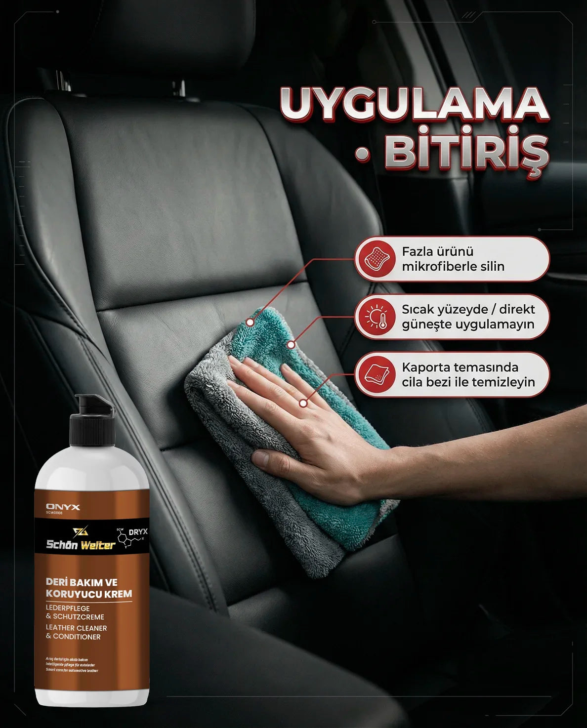 Schön Weiter Fahrzeug-Auto-Lederpflege- und Schutzcreme 500 ml (Onyx)