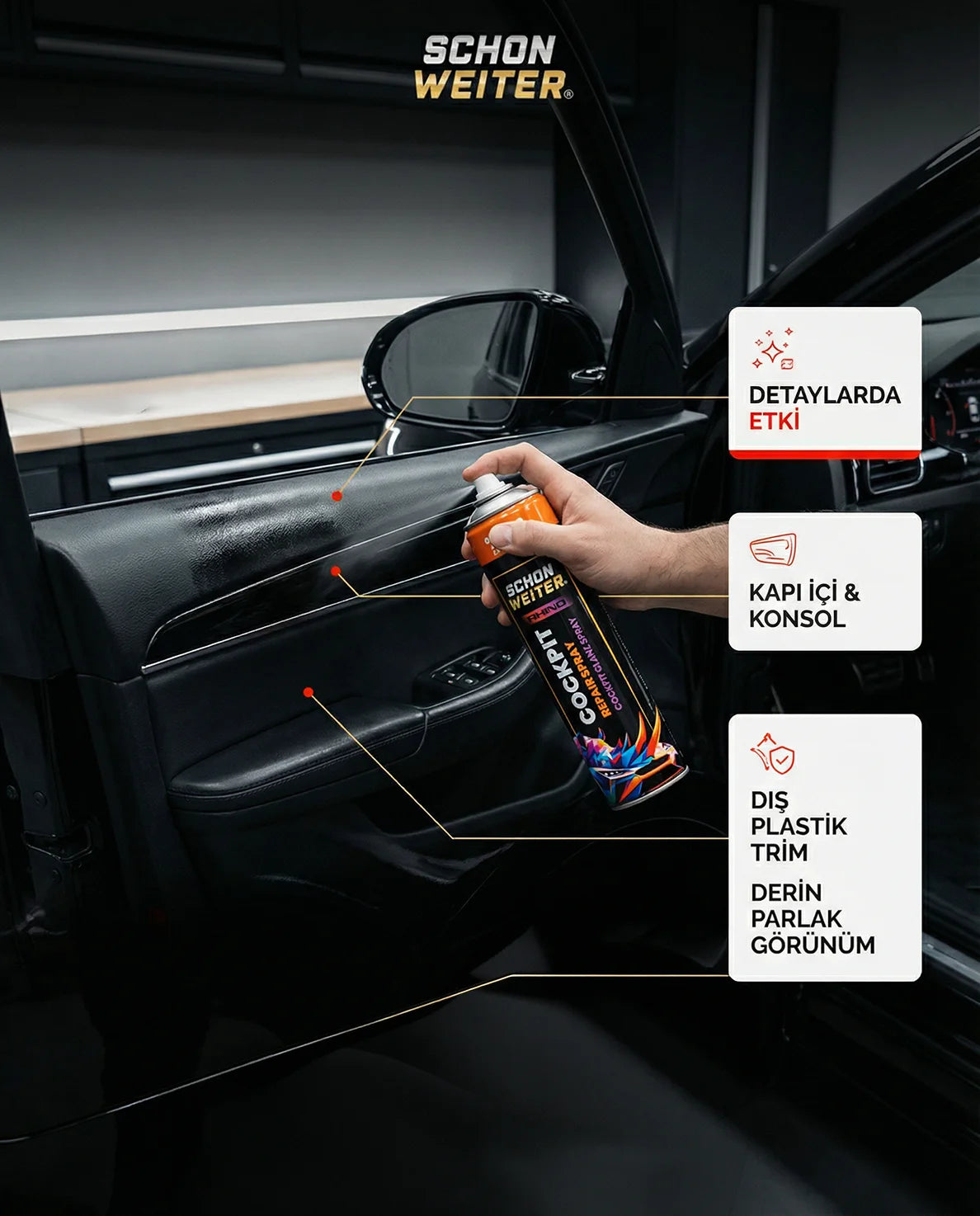 Schön Weiter Fahrzeug Auto Glovebox Shine and Renew Aerosol Spray 750 ml (RHINO)