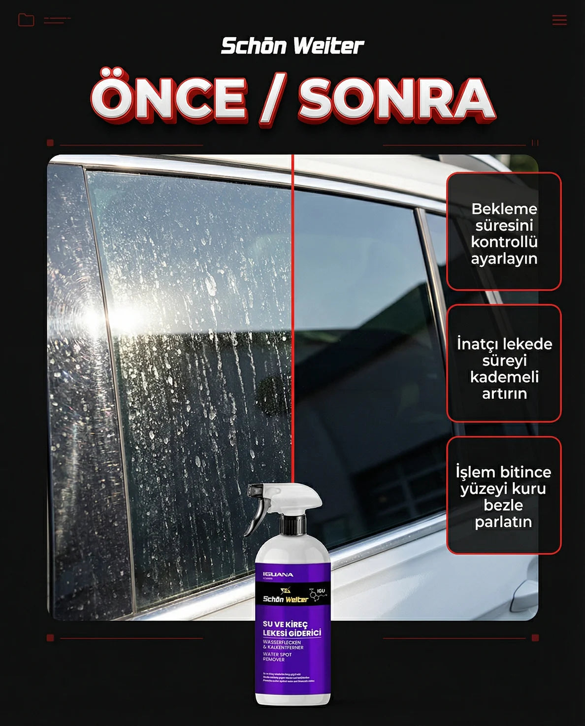 Schön Weiter Fahrzeug-Auto-Wasser- und Kalkfleckenentferner-Gel, 500 ml (Leguan)