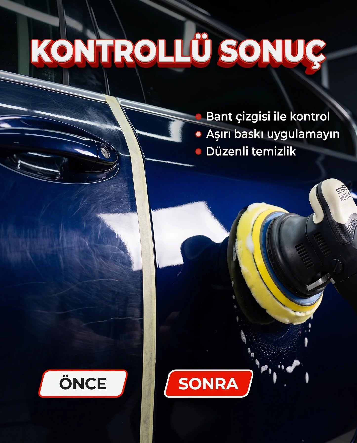 Schön Weiter Vehicle Auto Orbital Medium – Medium Cut Scratch Remover Paste Polierschwamm Gelb 5 Zoll – 128 mm