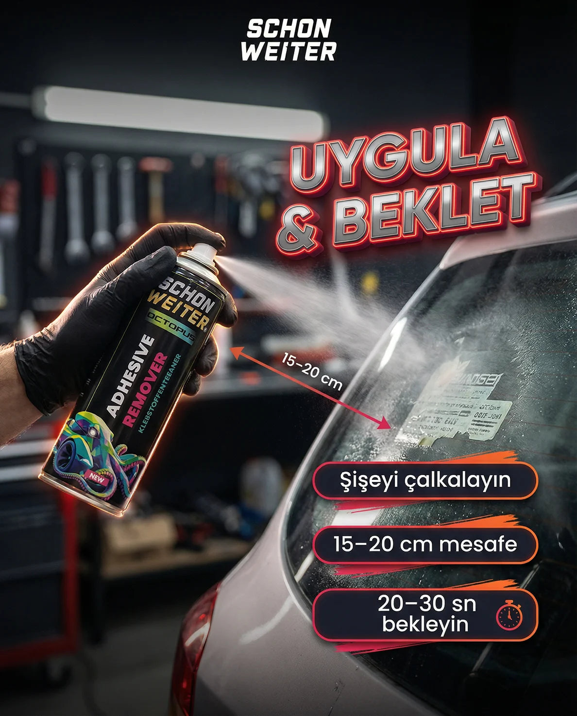 Schön Weiter Kfz-Klebstoff- und Etikettenentferner 500 ml Aerosolspray (OCTOPUS)
