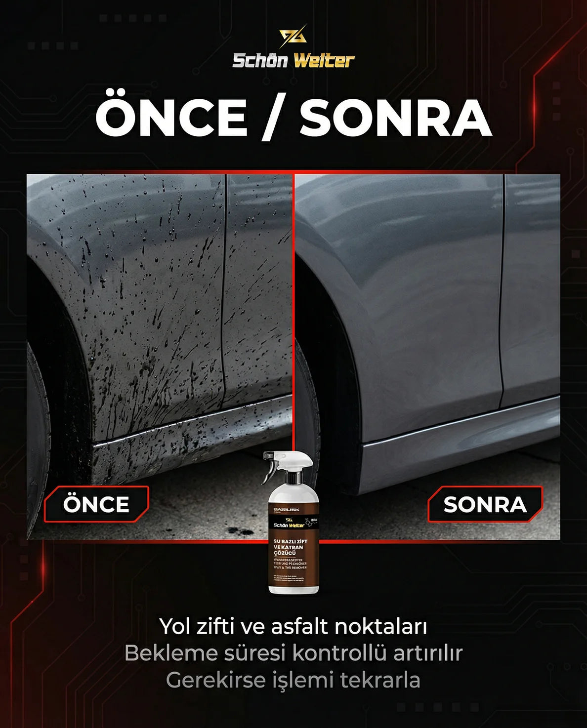 Schön Weiter Fahrzeug-Auto-Teer- und Teerentferner-Spray auf Wasserbasis, 500 ml (bedruckt)
