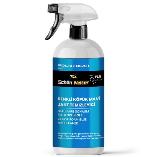 Schön Weiter Fahrzeug Auto Blue Felgenreiniger – Farbiges Schaumspray 500 ml (Eisbär)