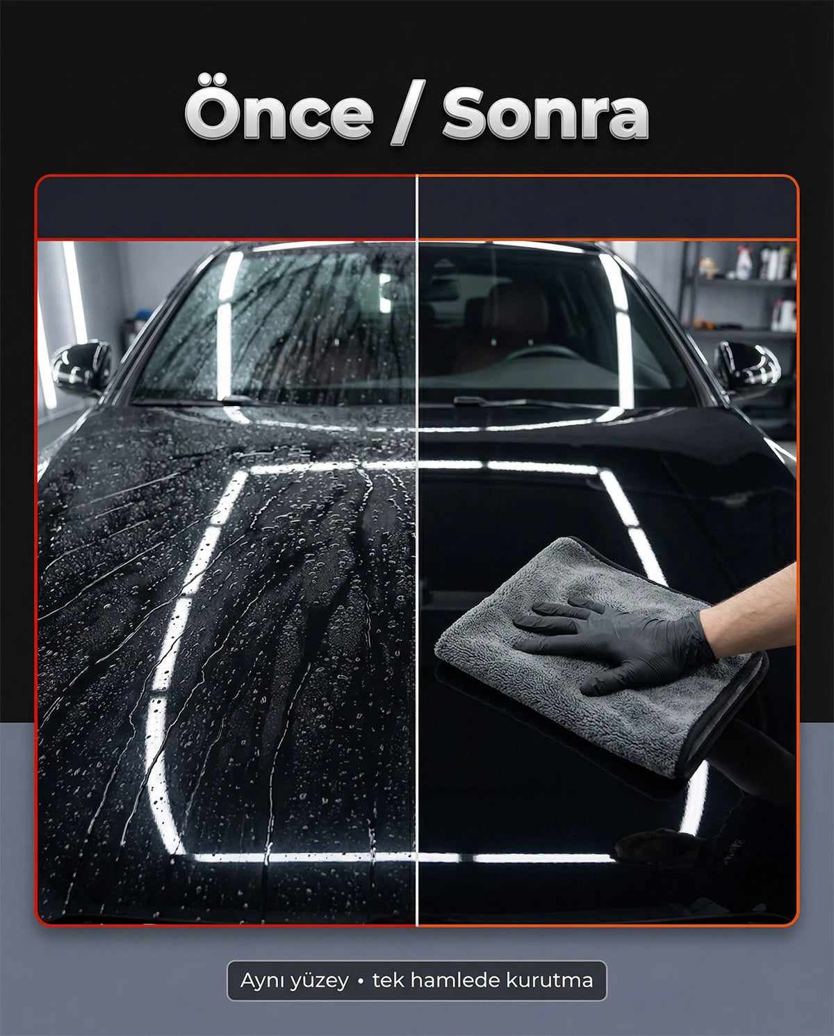 Schön Weiter – Ultra saugfähiges Mikrofaser-Twist-Auto-Trocknungstuch 70 x 90 cm – 600 g/m²