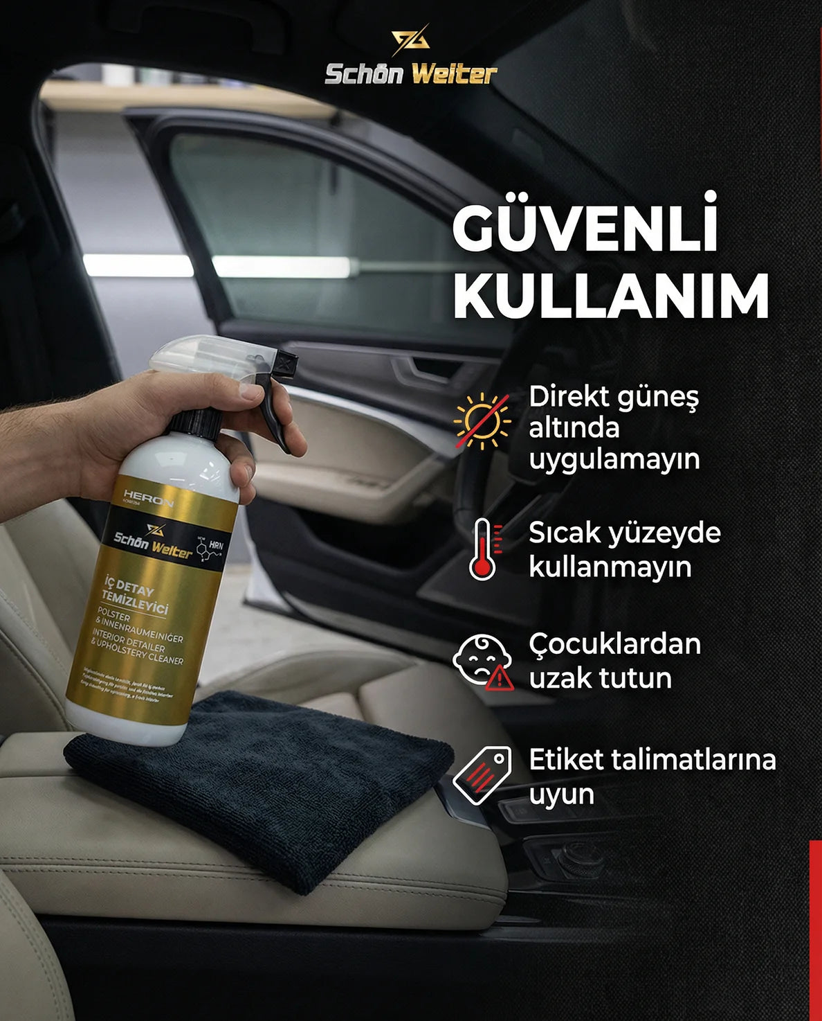 Schön Weiter Fahrzeug Auto Polster Innen Detail Reiniger Spray 500 ml (Heron)