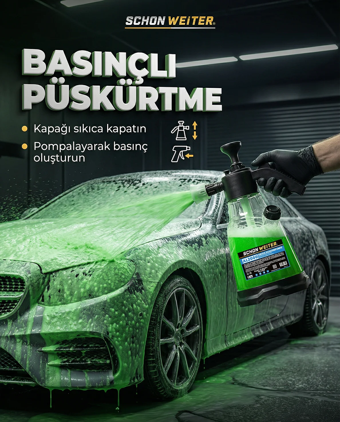 Schön Weiter AL2000 Transparente 2Lt Auto Vehicle Foaming Pump