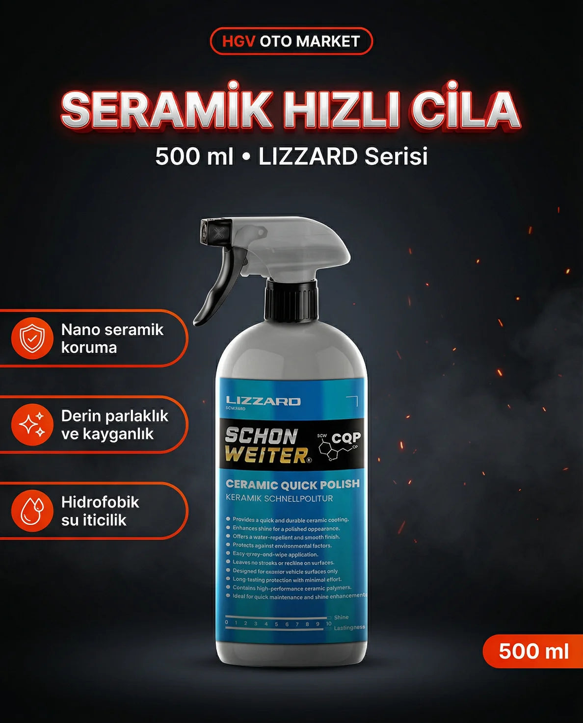 Schön Weiter Fahrzeug Auto Keramik Schnellpolierspray 500 ml (LIZZARD)