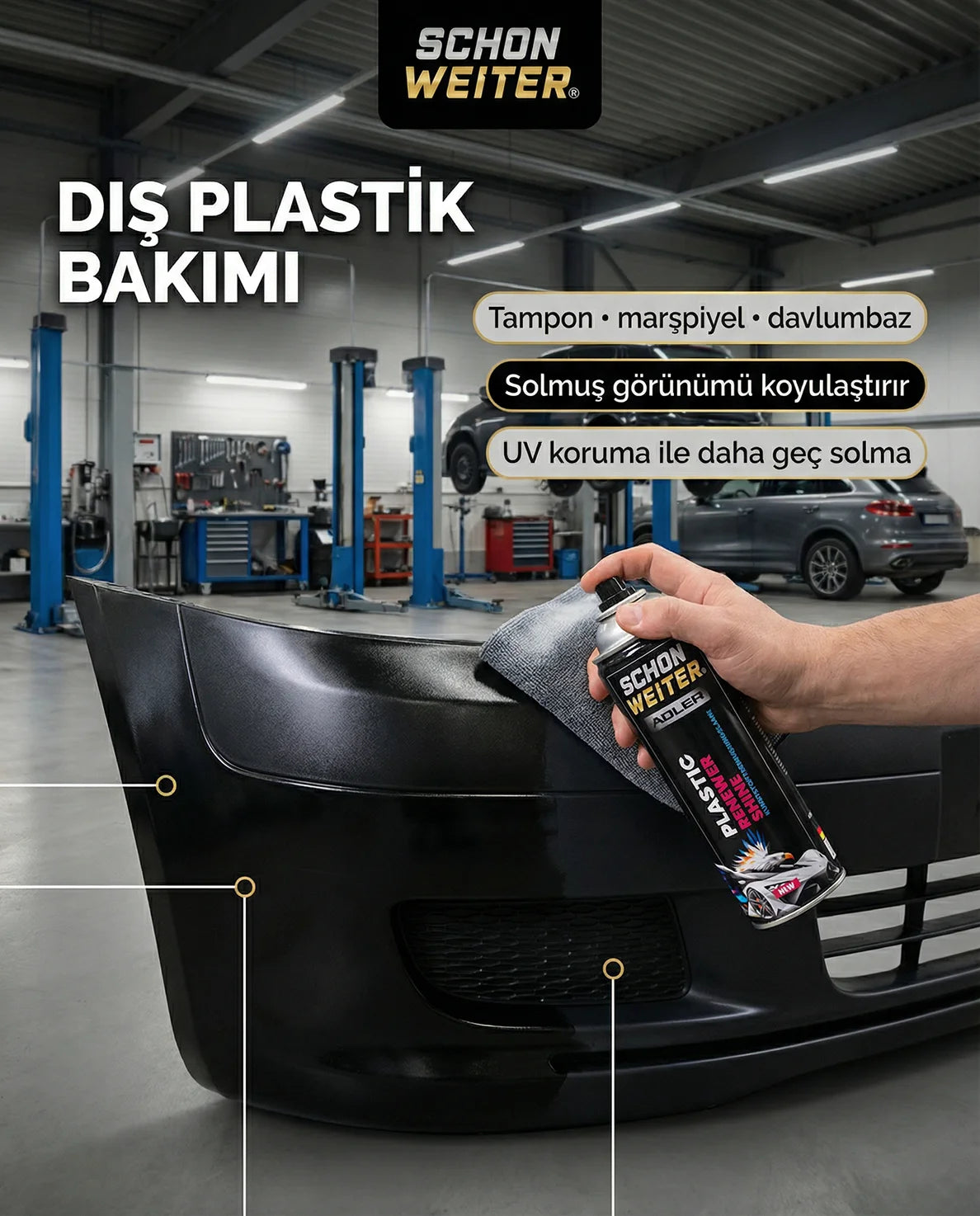 Schön Weiter Fahrzeug-Auto-Kunststoff-Renewer und Polierer 500 ml Aerosolspray (Adler)