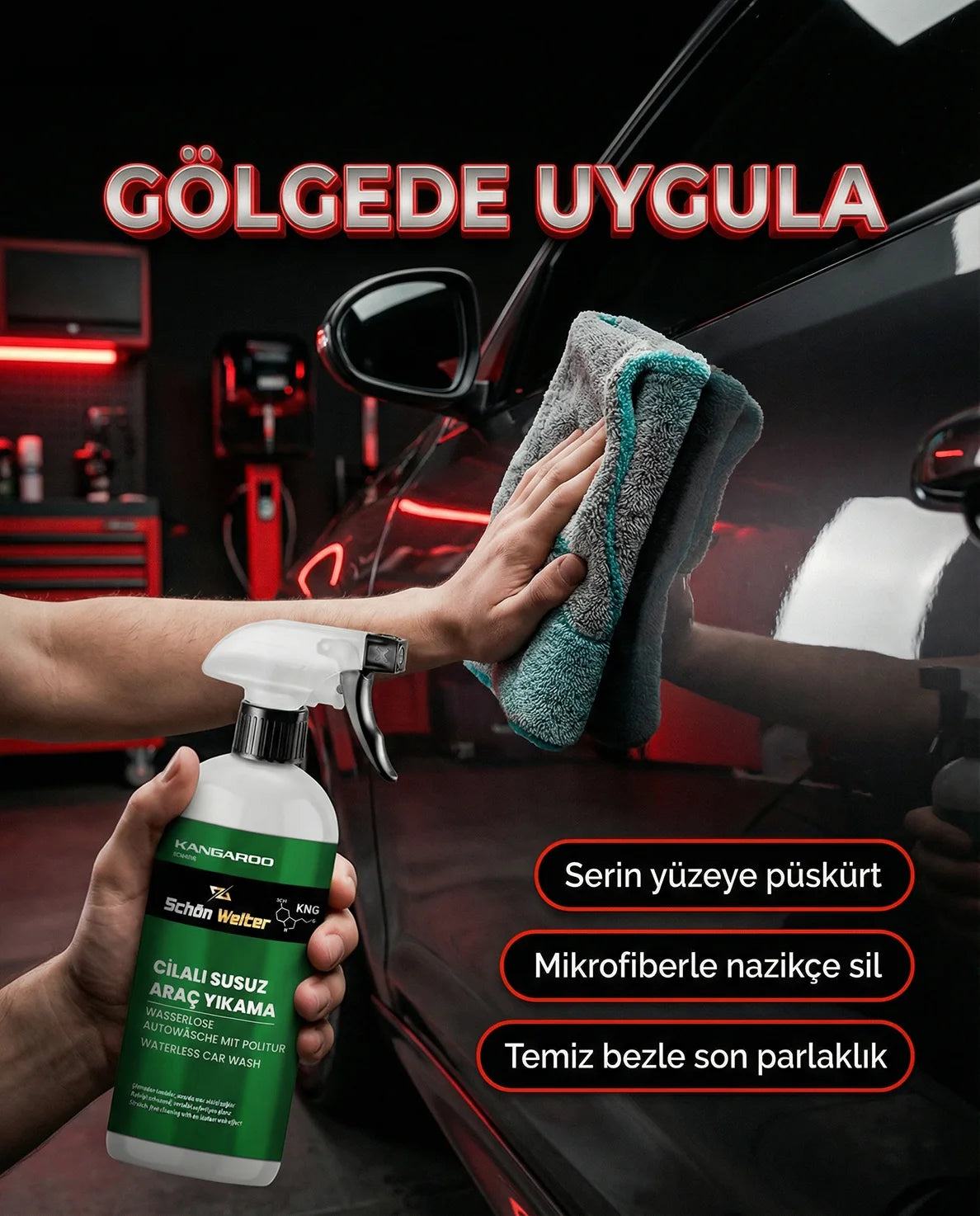 Schön Weiter Vehicle Auto Polish Wasserloses Autowaschspray 500 ml (Känguru)
