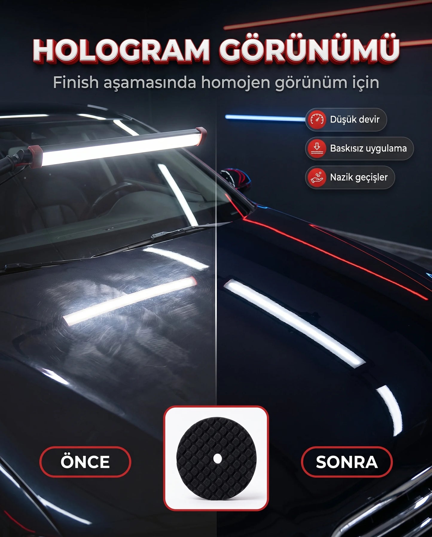 Schön Weiter Vehicle Auto Orbital Topcoat – Finish Scratch Remover Paste Polierschwamm Schwarz 5 Zoll – 128 mm