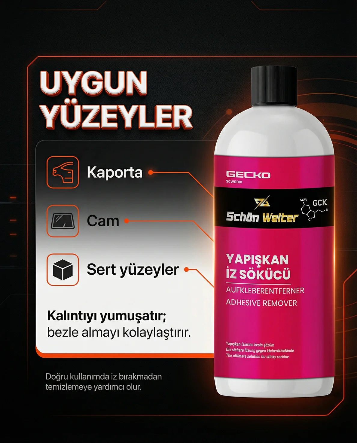 Schön Weiter Fahrzeug-Auto-Klebeetiketten-Spurenentferner-Spray, 500 ml (Gecko)