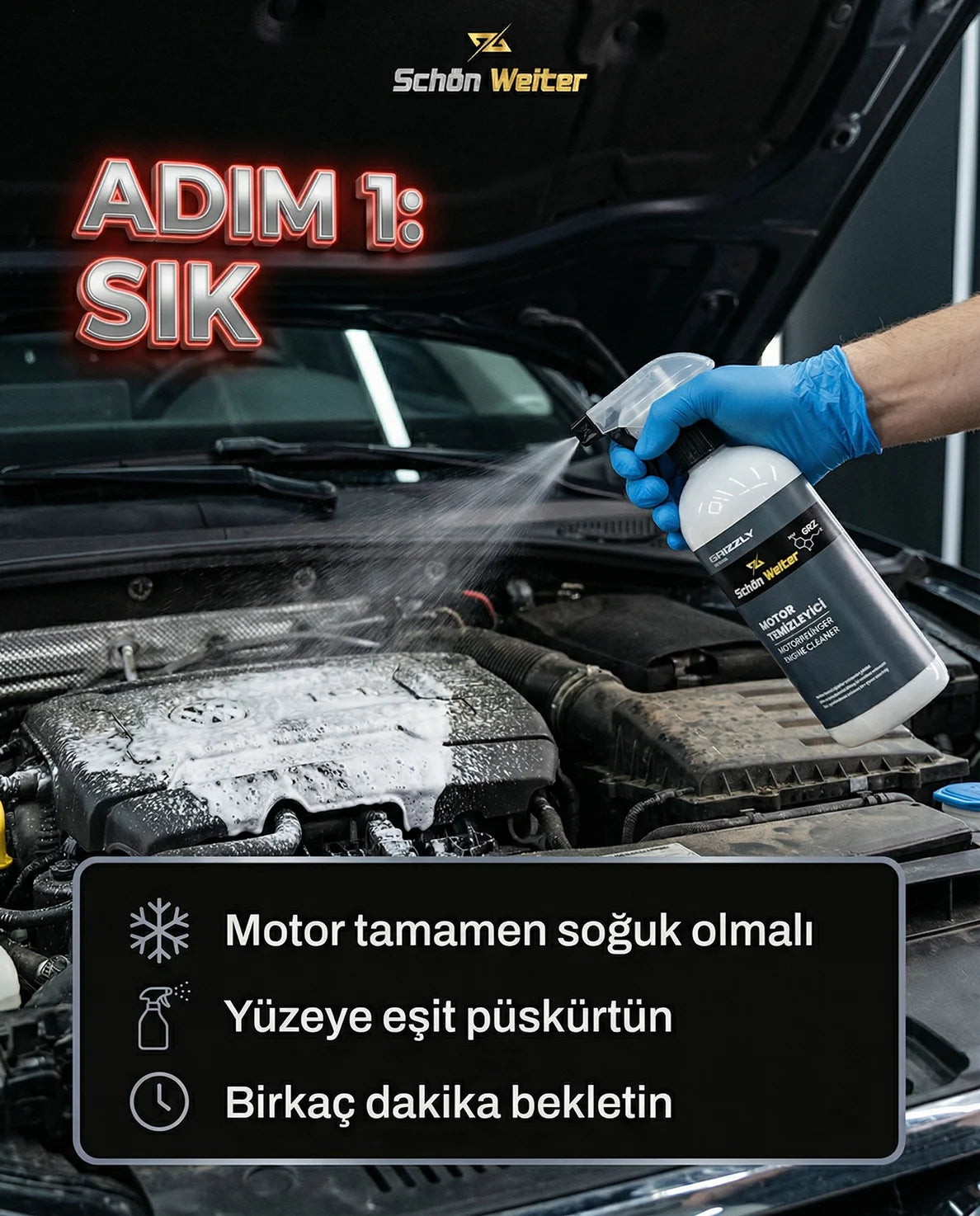 Schön Weiter Fahrzeug-Auto-Motor-Reinigungsspray 500 ml (Grizzly)