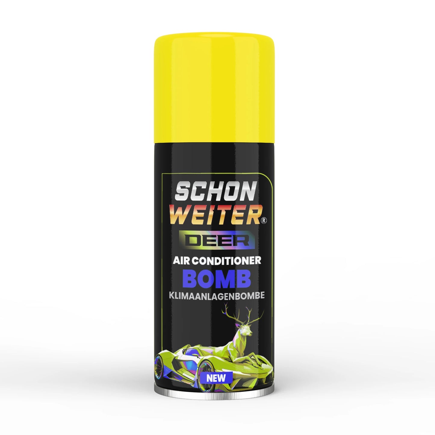 Schön Weiter Premium Fahrzeug-Auto-Klimaanlagen-Desinfektionsmittel und Klimaanlagen-Bombe, 150 ml, gelbes Sprühaerosol