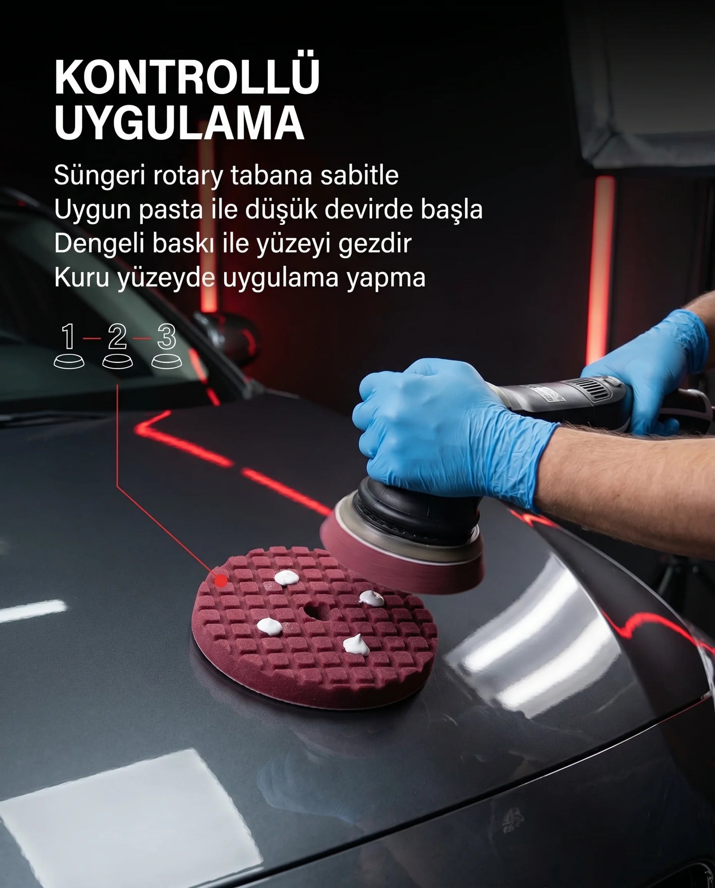 Schön Weiter Fahrzeug Auto Rotary Thin – Light Cut Scratch Remover Paste Polierschwamm Claret Red 6 Zoll – 160 mm