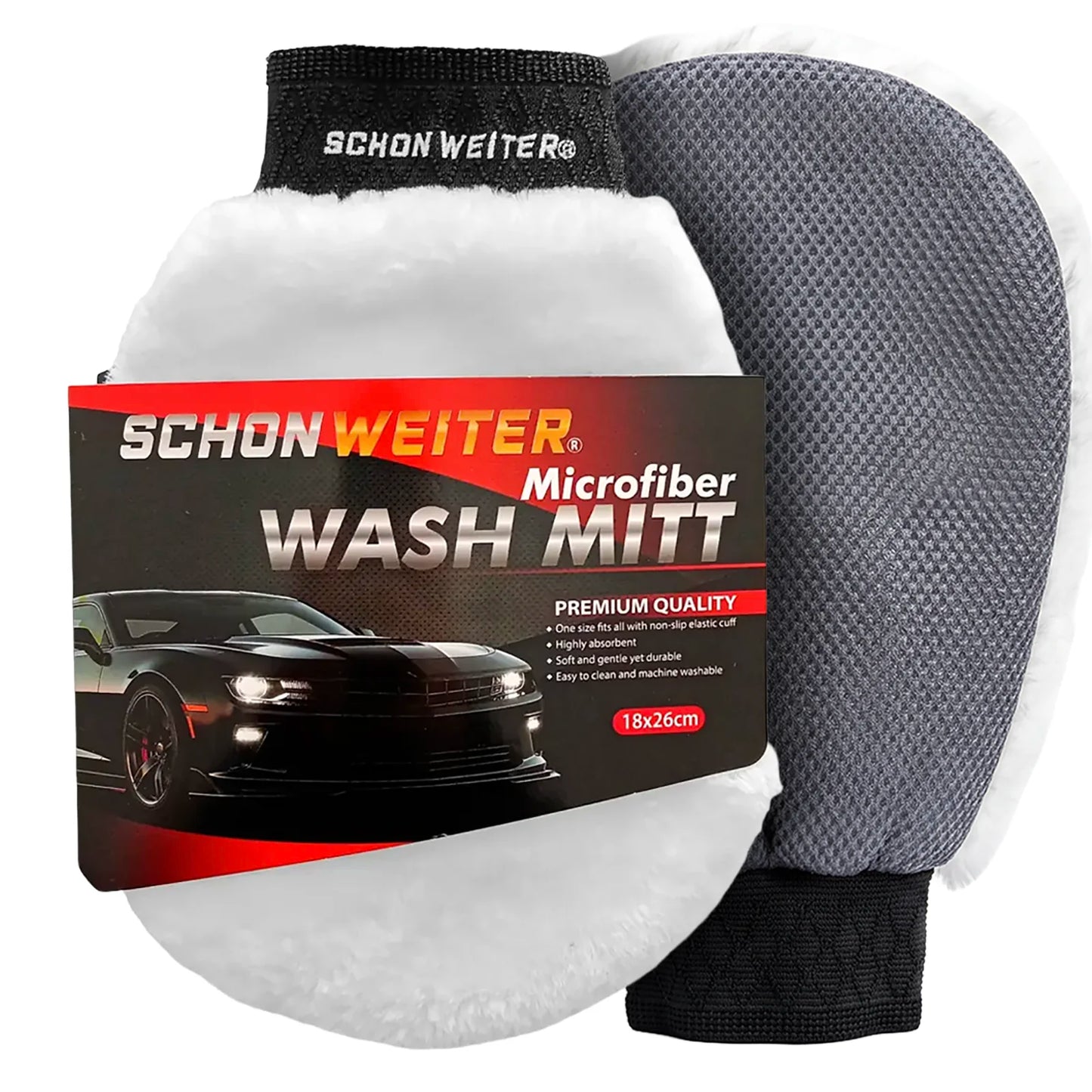 Schön Weiter Autowaschhandschuh aus Mikrofaser mit Wollstruktur – speziell für empfindliche Lacke