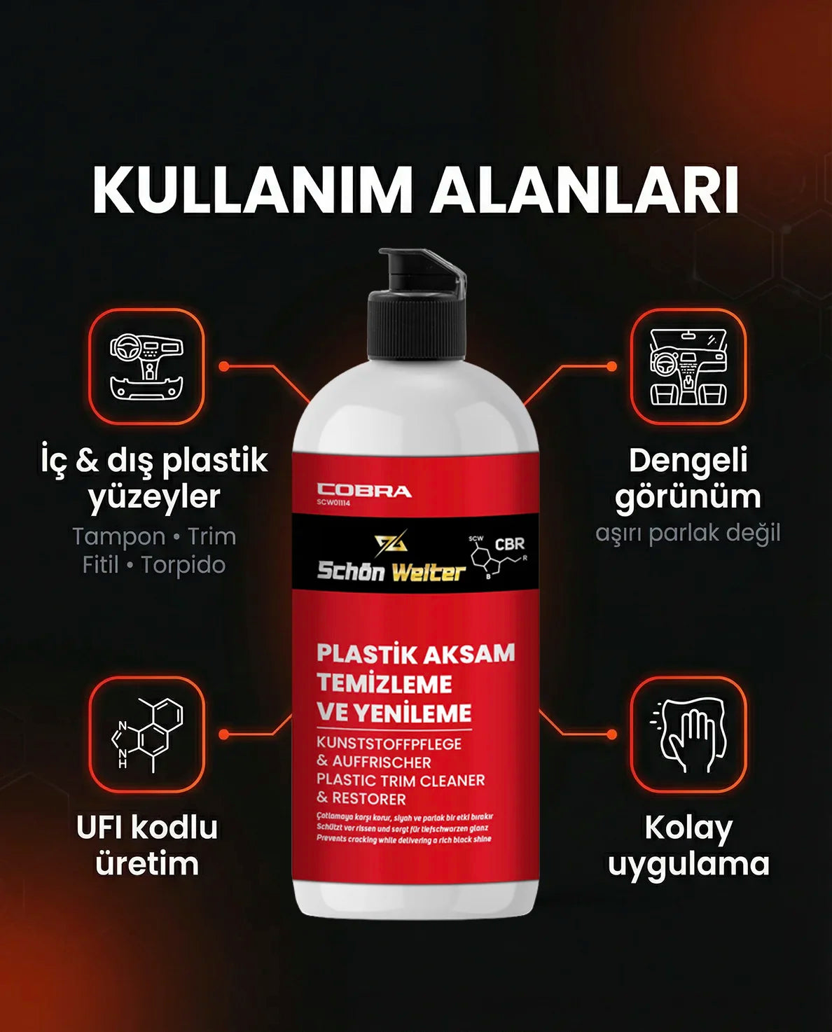 Schön Weiter Fahrzeug Auto Kunststoffteile Reinigungs- und Erneuerungsgel 500 ml (Cobra)