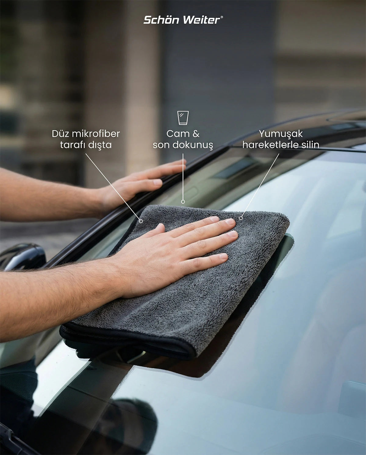 Schön Weiter – Ultra saugfähiges Mikrofaser-Twist-Auto-Trocknungstuch 70 x 90 cm – 600 g/m²