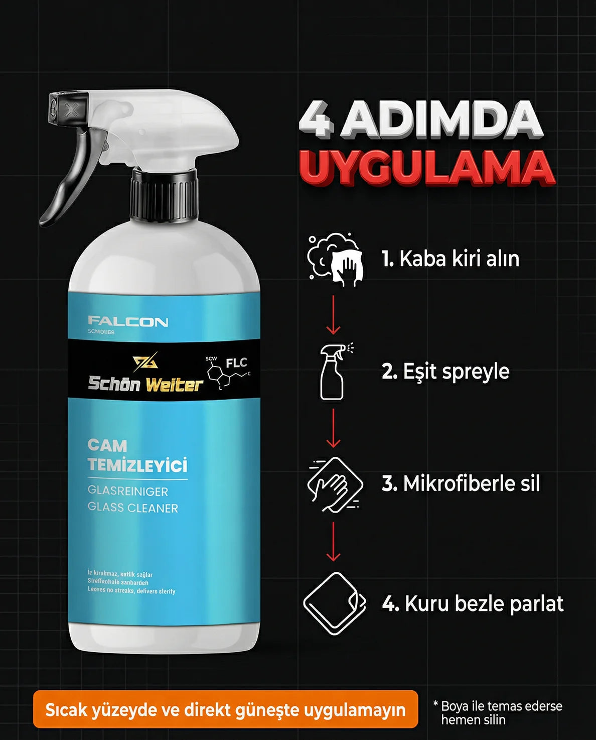 Schön Weiter Auto-Glasreiniger-Spray 500 ml (Falcon)