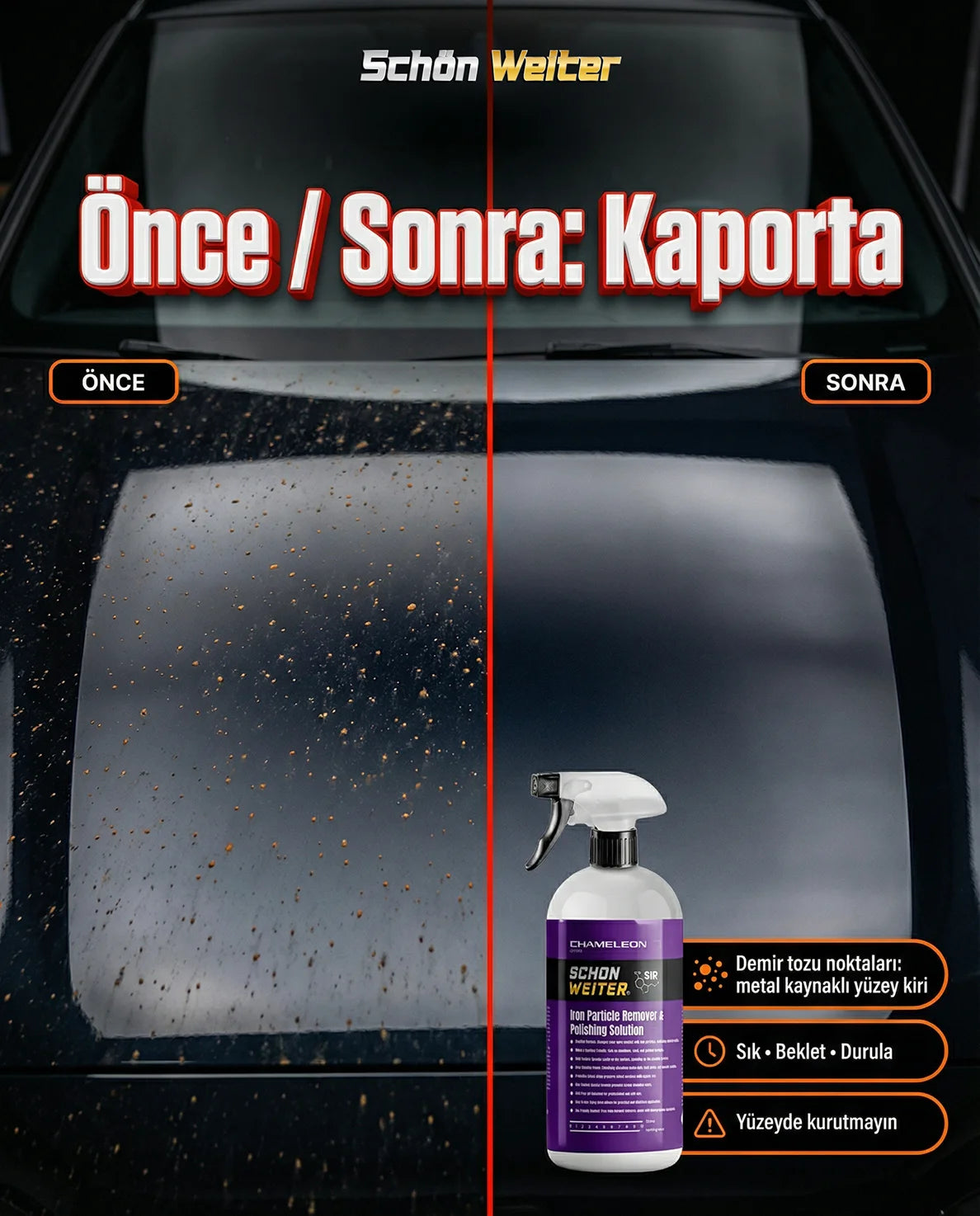 Schön Weiter Fahrzeug Auto Eisenpulver und Felgenreiniger ∣ 500 ml Spray