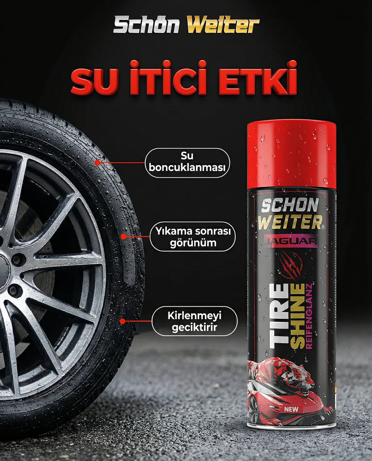 Schön Weiter Fahrzeug Auto Reifen Glanz Aerosol Spray 500 ml (JAGUAR)