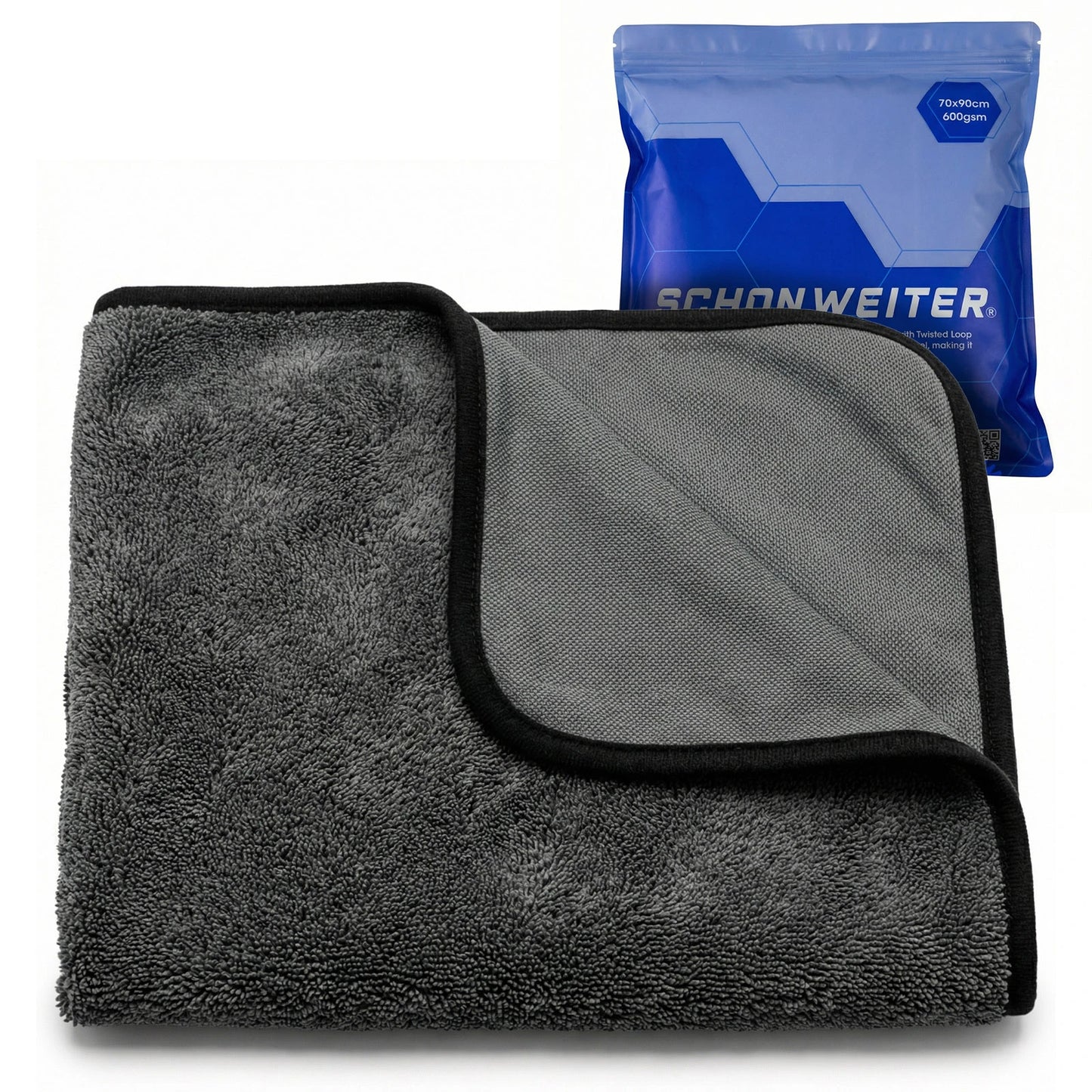Schön Weiter – Ultra saugfähiges Mikrofaser-Twist-Auto-Trocknungstuch 70 x 90 cm – 600 g/m²