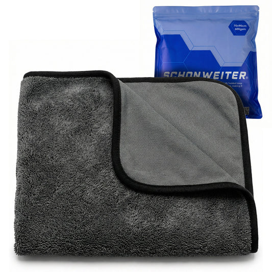 Schön Weiter – Ultra saugfähiges Mikrofaser-Twist-Auto-Trocknungstuch 70 x 90 cm – 600 g/m²