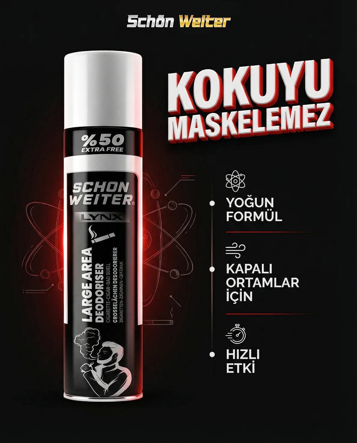 Schön Weiter Vehicle Auto Large Area Fragrance 750 ml – Geheimformel, die Zigaretten- und Zigarrengeruch beseitigt
