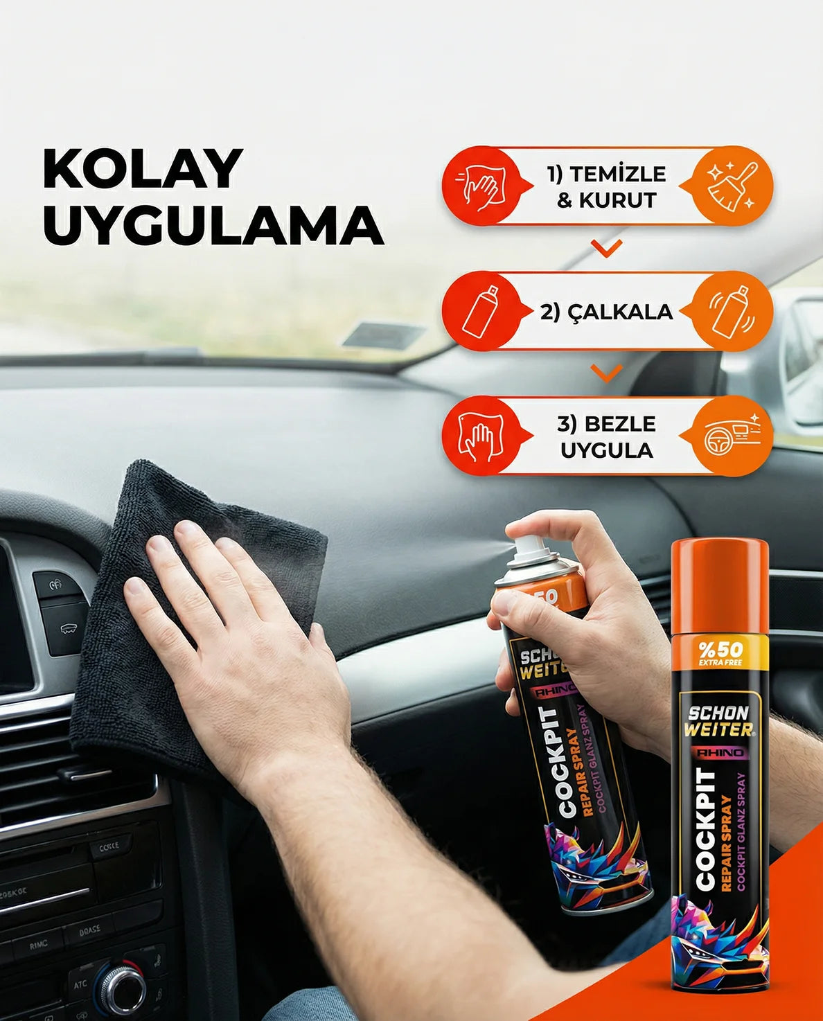 Schön Weiter Fahrzeug Auto Glovebox Shine and Renew Aerosol Spray 750 ml (RHINO)