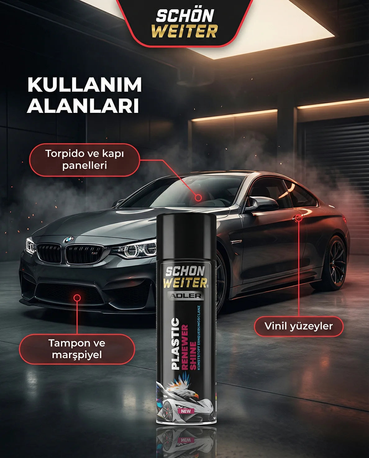 Schön Weiter Fahrzeug-Auto-Kunststoff-Renewer und Polierer 500 ml Aerosolspray (Adler)